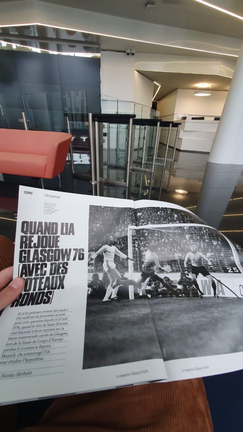 The L’Équipe magazine spread, Quand l’IA rejoue Glasgow 76